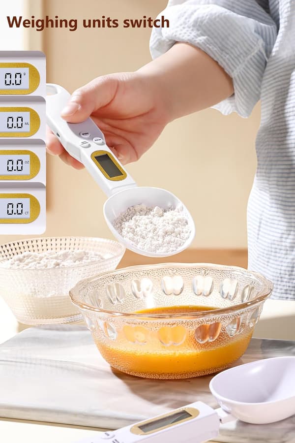 Digital Measuring Spoon Electronic Scale Spoon Weighing for Food Coffee Powder Tea Ingredients Herbs Baking Kitchen Gram Measuring Spoons