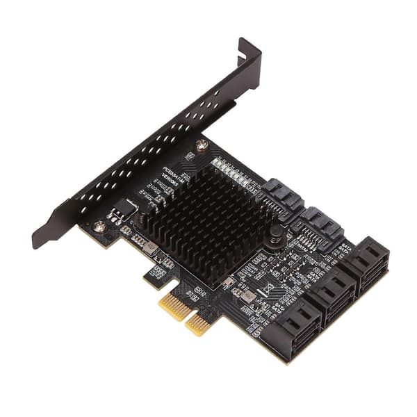 PCIE SATA-kort 8 porte, 6 Gbps SATA 3.0 PCIe-kort, PCIe til SATA-controller udvidelseskort, understøtter 8 S