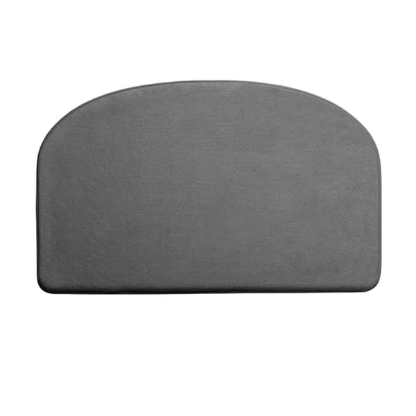 Halvcirkelformet grå - Halvcirkel grå - Halvcirkel 50*80cm Skridsikker