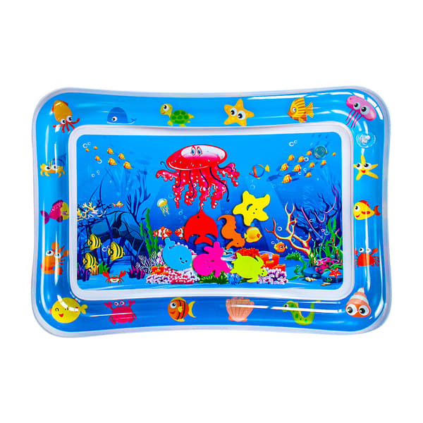 Thickened 0.5mm Inflatable Pet Water Mat, Scratch-Resistant Play Mat for Cats and Dogs, Ice Mat with LED Light
