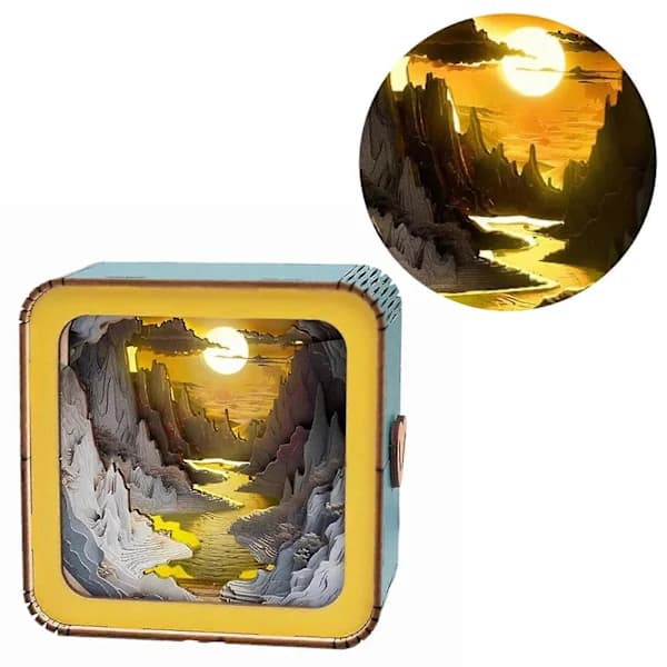 (pow yeah!) WOODBESTS 3D Puzzle Night Light 3D Wooden Puzzle For Adults DIY Craft
