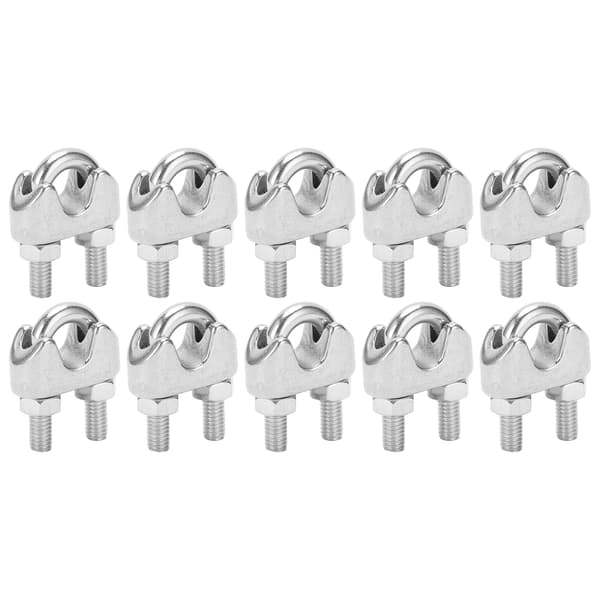 10 stk 5/16 tommer M8 Rustfrit Stål Wireklemme U-bolt Sadelbeslag