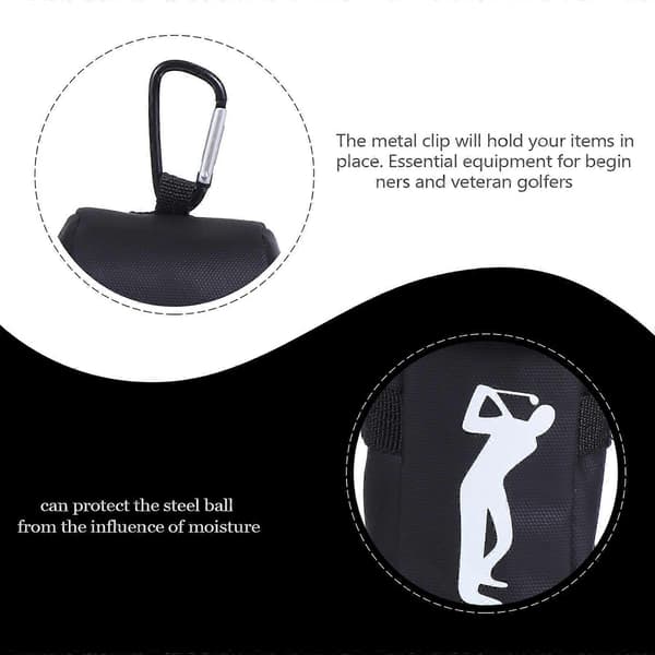 Durable Storage Bag Practical Ball Bag for Storage 2 Pcs Black 12x6 cm Black 12x6 cm Svart