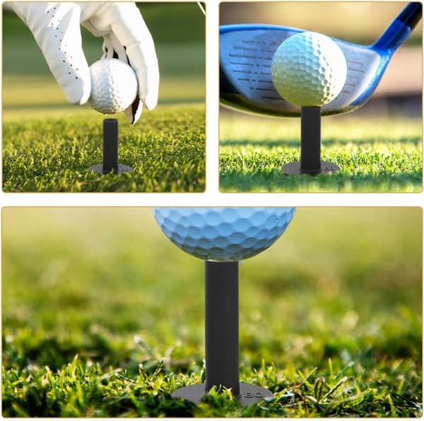 10 pcs Golf Ball Holders with 42mm-80mm Flat Flexible Indoor Golf Tees