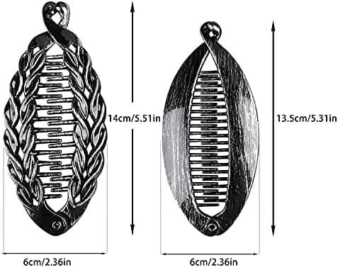 6 stykker bananhårklemmer