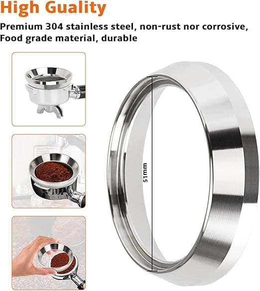 51 mm kaffepulverringer - Doseringsring - Magnetisk kaffedoseringsring