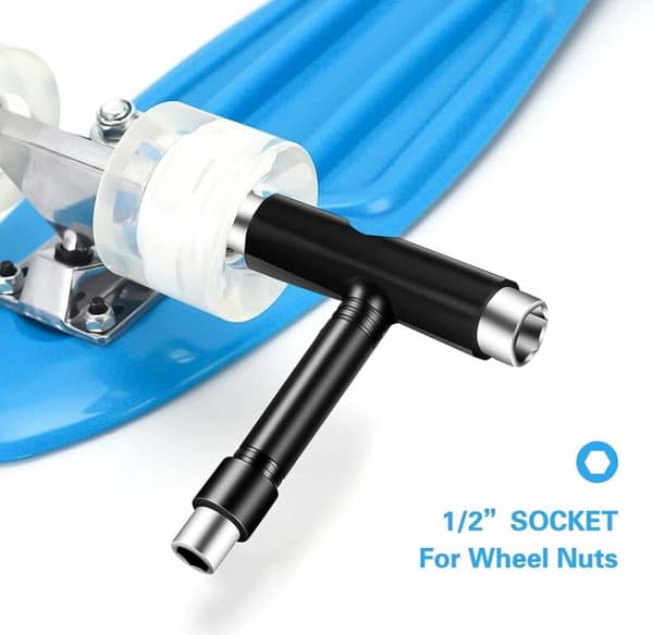 Multifunktionelt T-formet skateboardværktøj, bærbar skateboard T-nøgle