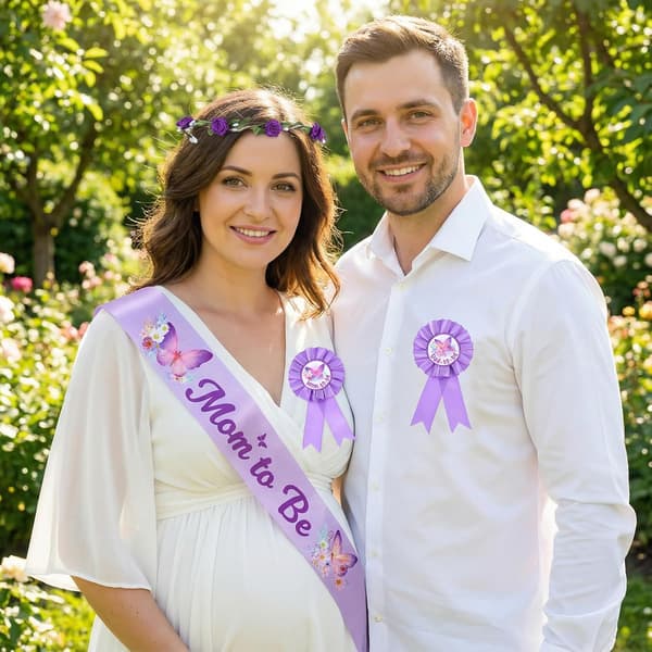 Sommerfugltema \"Mom To Be\" for fest