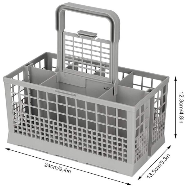 Universal Replacement Cutlery Basket with 8 Compartments, Durable and Robust, Suitable for All Dishwashers.