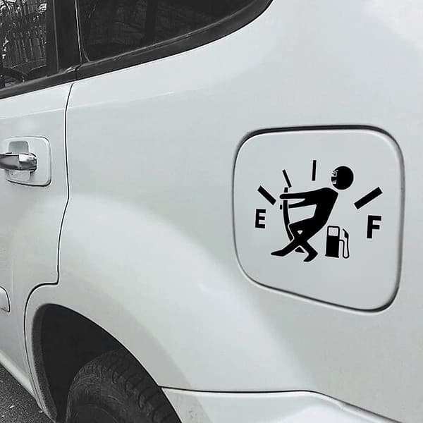 Bildekaler, Dekaler för hög bränsleförbrukning, Dekaler för tom bränslemätare