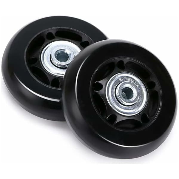 Erstatningshjul til kuffert med leje 60 x 18 mm, sort.