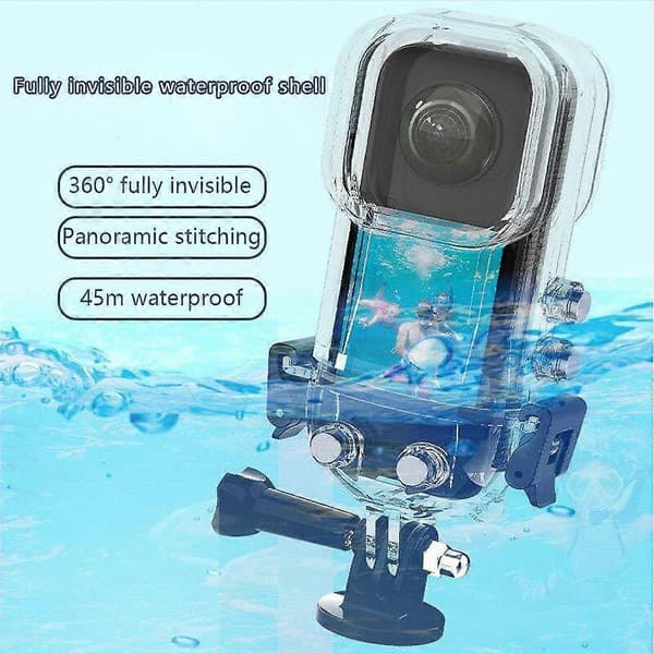 Läpinäkyvä vedenpitävä sukelluskotelo Insta360 X3 -toimintakameralle