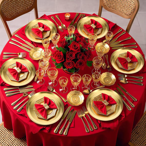6 stk. guldfarvede serveringsbakker, tommer til bryllupsfestbordplade 6 Pcs, Gold