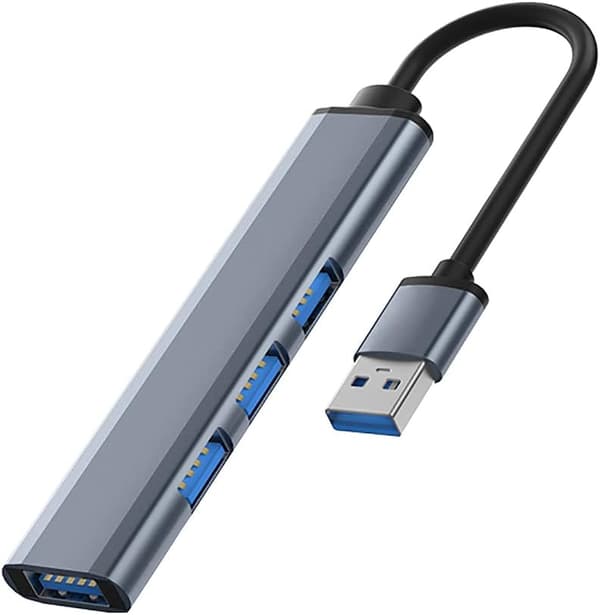 USB-hubb 4-i-1 USB-multiportadapter med 1 USB 3.0-port USB-hubb