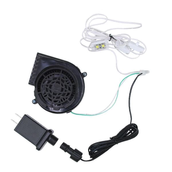 12V 1.5A Oppblåsbar Luftvifte Erstatningsviftemotor Med 3 LED-lys Fg