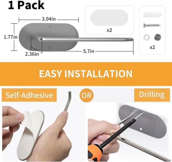 Mug Lid Organizer (16.4 x 4.4 x 5.9 cm), Space-Saving Mug Lid Organizer Under Cabinet, Multifunctional Adhesive Storage Hook