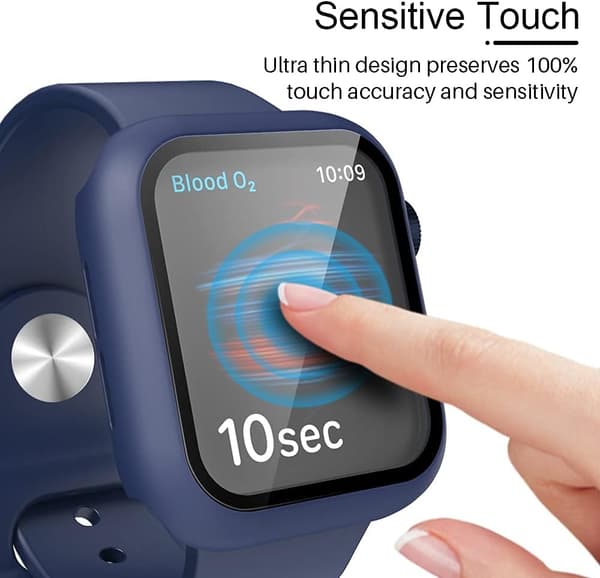 2-pak hårdt etui til Apple Watch SE/Series 6/5/4 40mm med 9H Te