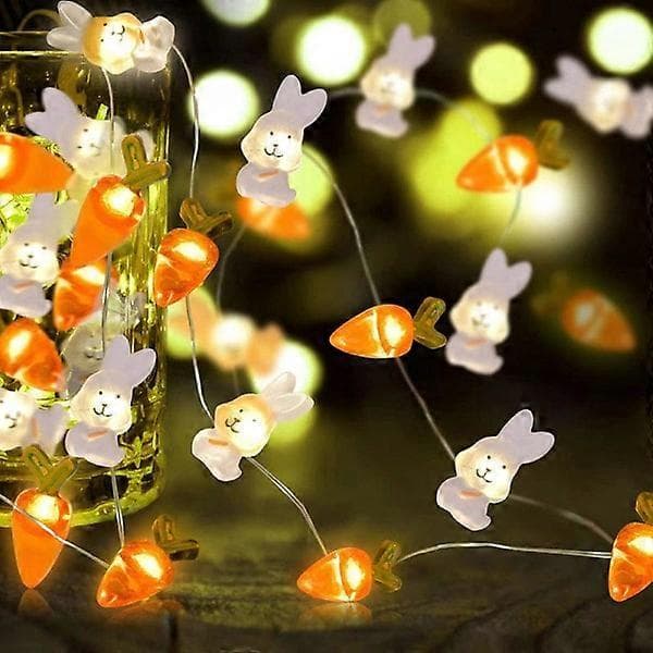 Rabbit Radish Lamp, Eye-catching Christmas Decoration with High Brightness LED String Lights