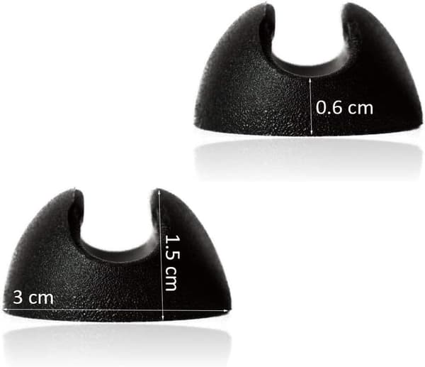 10-pak silikone hårnålsbenbeskyttere - Sort (10 mm)