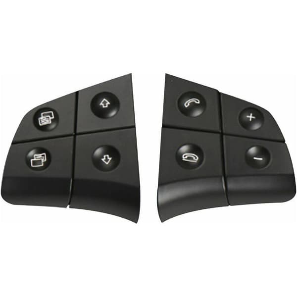 Replacement Steering Wheel Control Buttons for Mercedes Benz W164 W245 W251 ML GL BR Class, Black, 4 Buttons