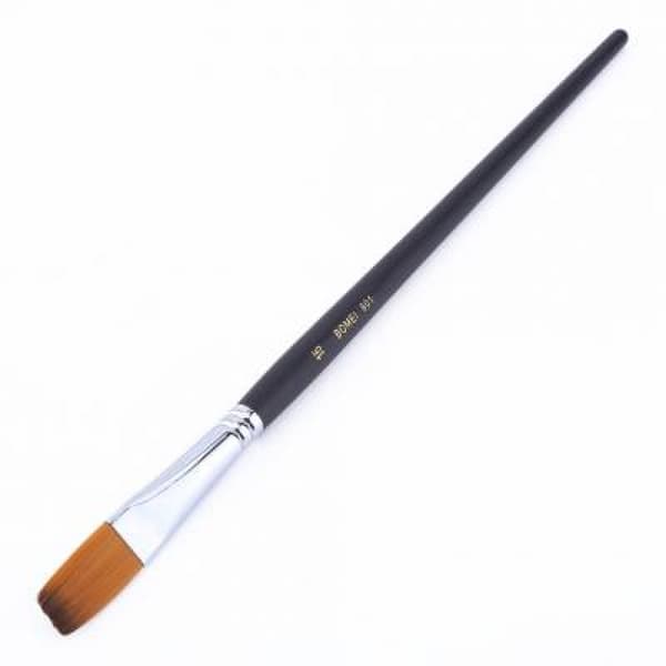 9 profesjonelle penselsett, nylon, smal flat hode, lang