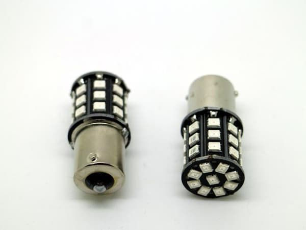 Ba15s Röd p21w 1156 LED med 33st 2835smd 2-pack bromsljus Röd red