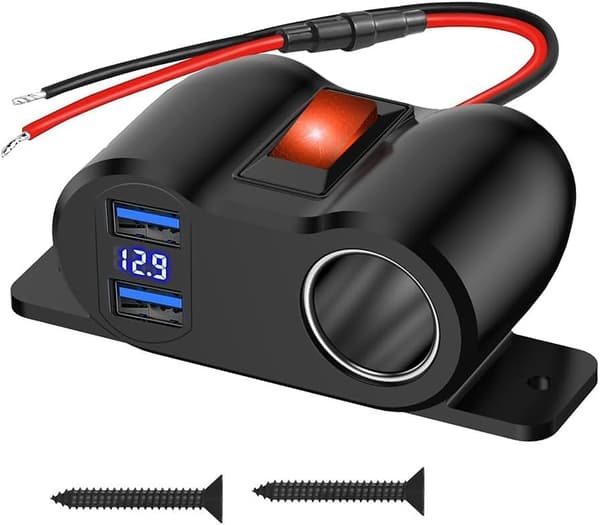Bil Camper USB Opladerporte PD3 0 og QC3 Effektiv med Dobbelt 36W Til flere enheder