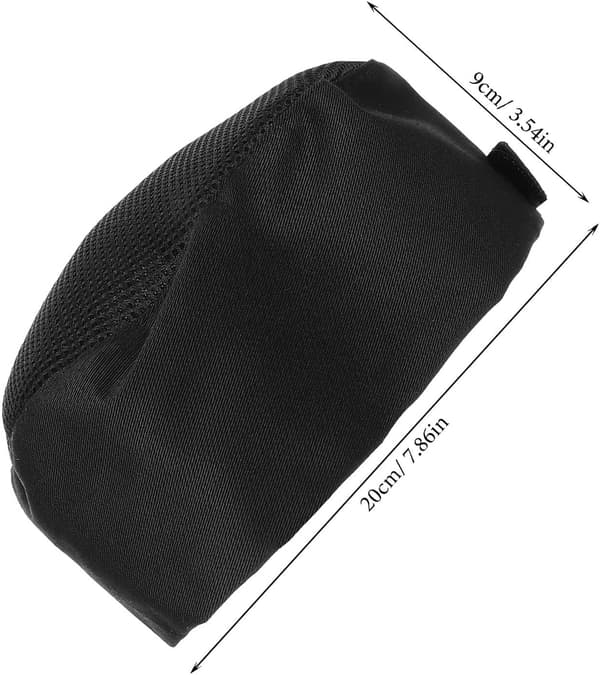 Kockmössa 4-pack Andningsbar Nätduk Kökshatt Svart