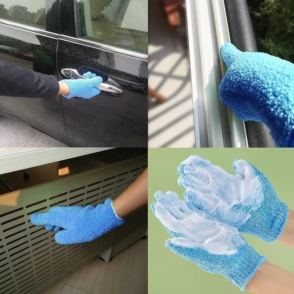 Microfiber Dusting Gloves, Cleaning Glove for Green Plants, All Other Hard-to-Reach Corners