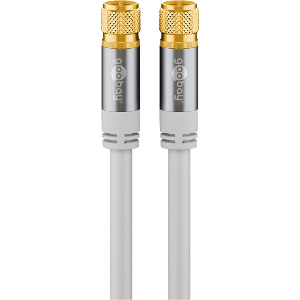 Satellittantennekabel (135 dB), 4x skjermet Vit