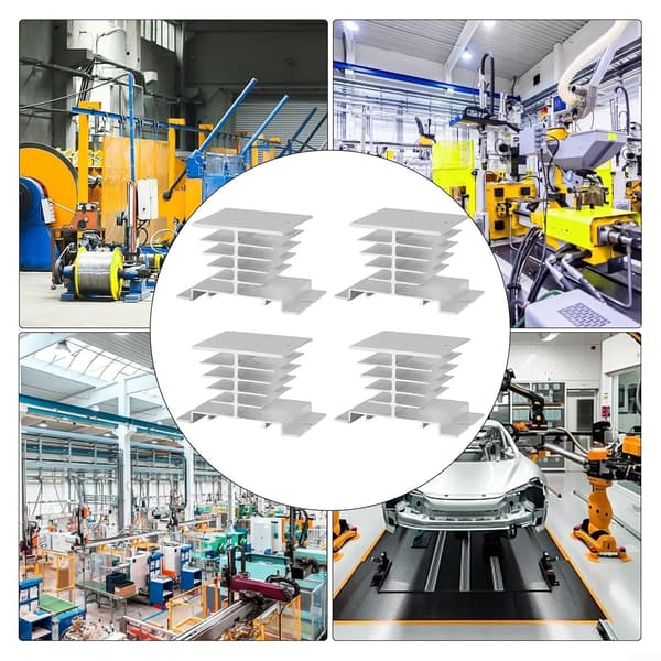 4 kjøleribber Solid State SSR10A SSR25A SSR40A Optimaliserte stk aluminium for solid relé for kjøleytelse