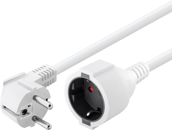 Extension cord with earthing contact, 2 m, white Vit