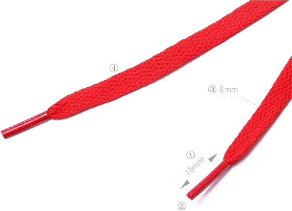 Flade snørebånd sæt med 2 par 120CM snørebånd til sneakers, sort