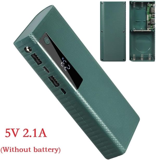 Bankfodral USB-port 2 1A utgång som stöder 5 X ström med 5V platt för hållarmontering (grön)