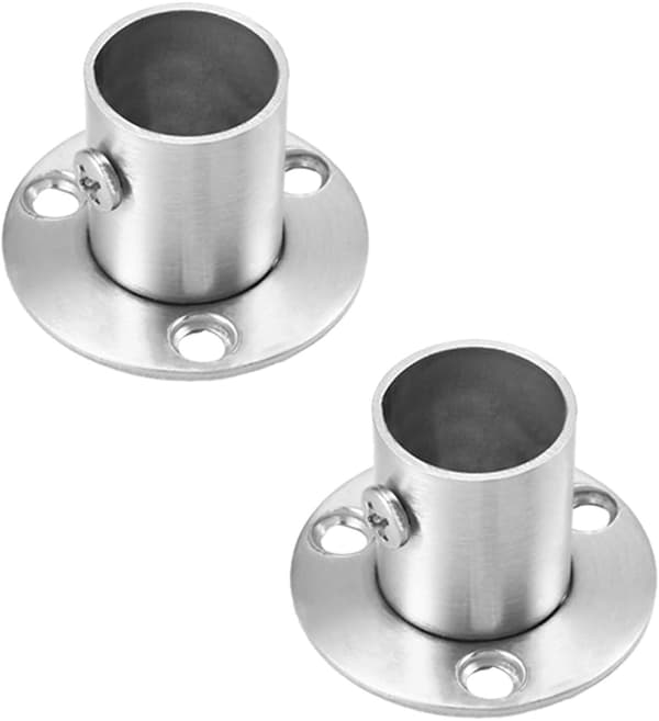 Pakke Gardinstangsfester Skinneholder Sokkel Stangholder Rustfritt