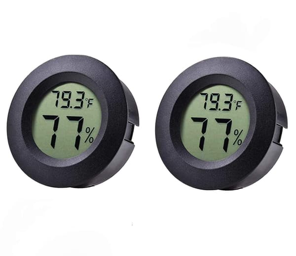 2-pak Mini Termometer Hygrometer Køleskab Fryser Elektronisk