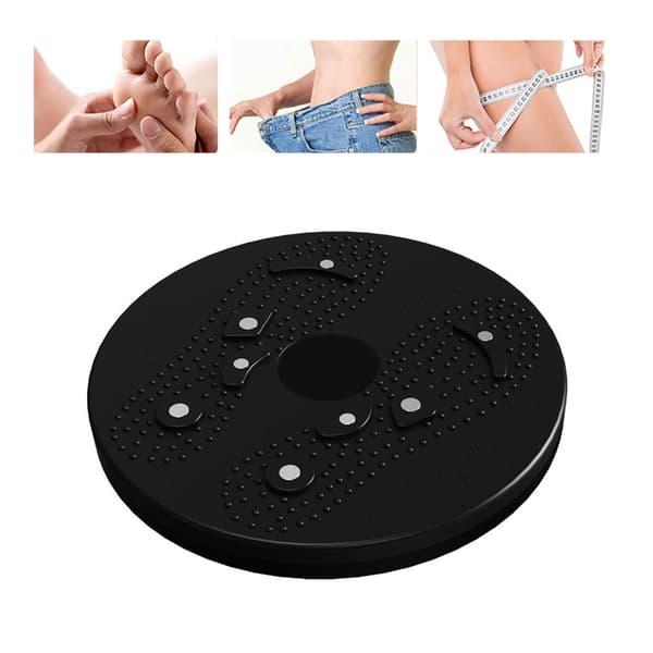 Midje Twist Disc Magnet Slankende Massage Træningsudstyr Hjemmekontor Sort