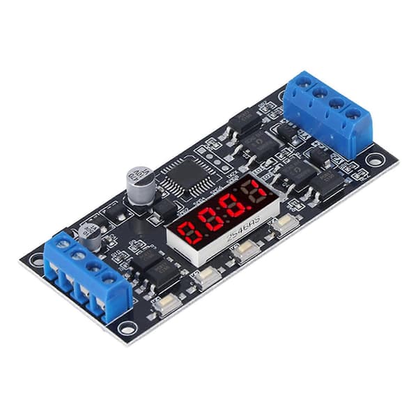 Timer Modul Trigger 2-vejs Multifunktionel Sort Justerbar Forsinkelsestimerkontakt DC7-30V