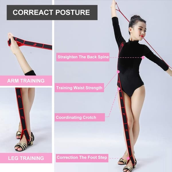 Träningsband med Loop, Stretchband, Latinband, Elastiskt Yoga Pilates Fit