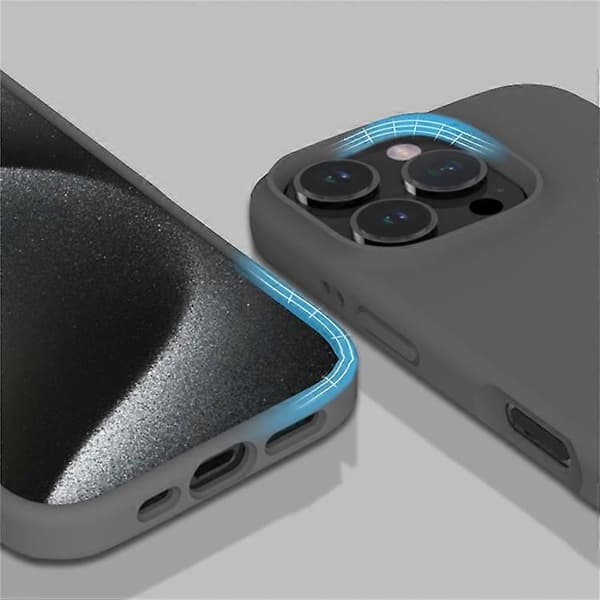 Kompatibelt deksel for iPhone 16 Pro PC+Flytende Silikon Anti-Ripp Fôr Telefondeksel
