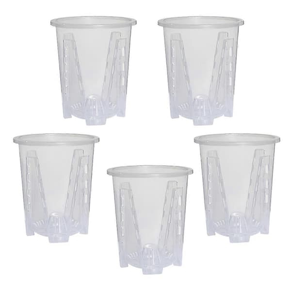 Orkidepotter Klart Plantedesign For Innendørsplanter Transparent Drenering 5 stk