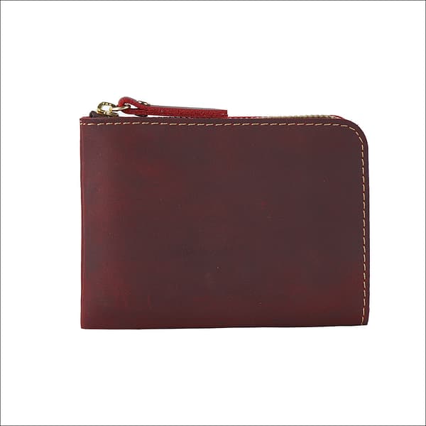 (Svart) Läderkortfodral Plånbok, Slim Zip Plånbok (Max. 12 Kort)