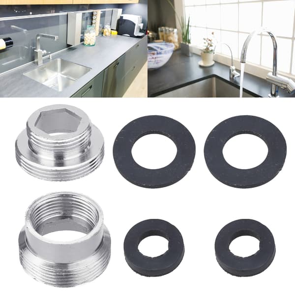 2 stk. vannslangeadapter 22 mm til 16 mm kranadapter kranlufter-tilkobling