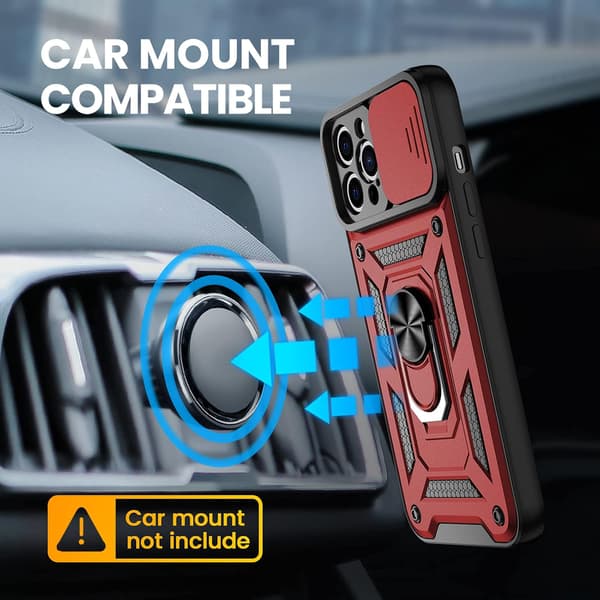 Kompatibel med iPhone 12 Pro Max Cover med skydbart kameradæksel &