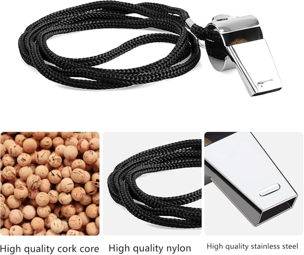 2-pack metallvisselpipor, rostfritt stål, hög decibel metall W