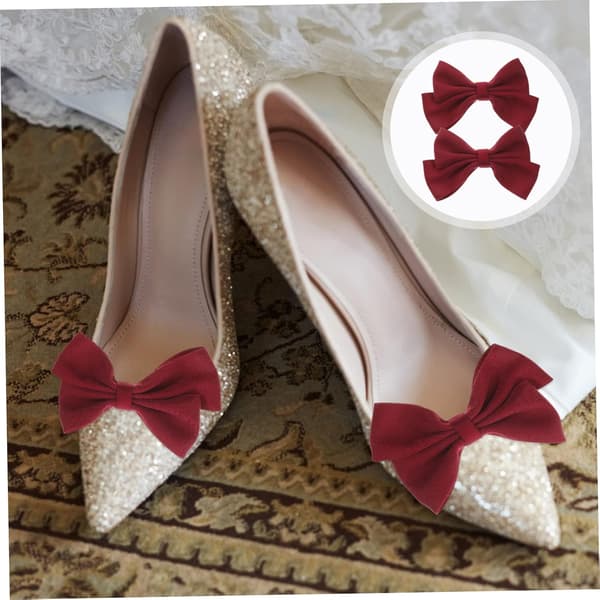 Blue Bow Shoe Clips Removable Decorative Accessories for Women's Shoes