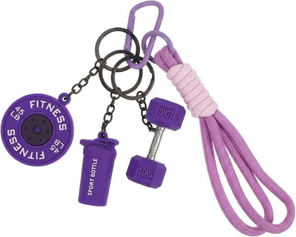 Træningsnøglering til kvinder mænd, silikone Purple