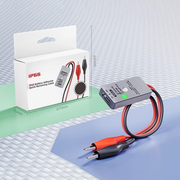 IP66 Batteri – 20 iPhone 16/16 5 Input / 25–28 Limopløserkabel cm Quick-Release Elektrolytisk Værktøj til Plus, V Limit,