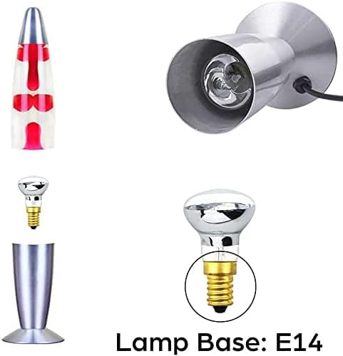 2-pakning R39 E14 dimbar reflektorlampe 25W for lavalamper [JUN]