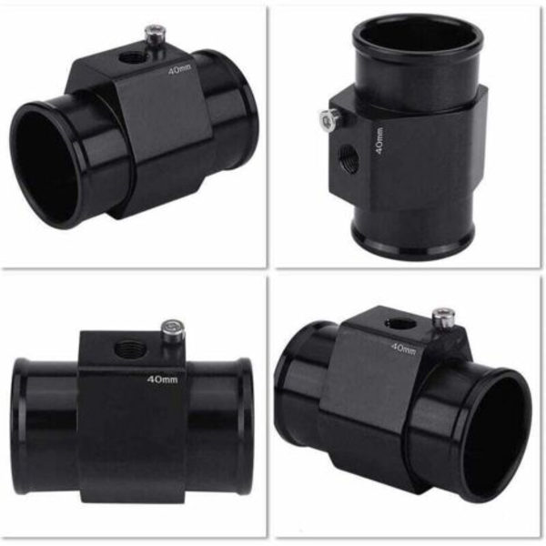 Vandtemperatursensor (40 mm) Sort, Slangeadapter til bilvandtemperaturmåler, Temperatursensor, Kølerforsegling